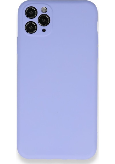 Apple Uyumlu iPhone 11 Pro Max İçi Kadife Kaplı Esnek Silikon Kapak Ryc/ Nano Lansman Lila