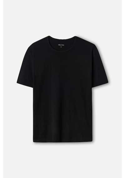 Mudo Erkek Erkek Siyah Bisiklet Yaka T-shirt 1272559