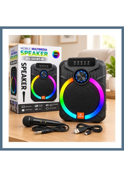 Buradabulabilirsin 10" Karaoke Bluetooth Hoparlör Mikrofonlu, Şarjlı, Rgb Bbz