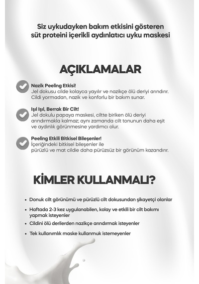 Missha A'PIEU Fresh Mate Milk mask Aydınlatıcı Uyku Maskesi - Brightening 50 ML