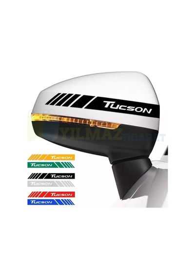 Hyundai Tucson Yan Dikiz Ayna Kapağı Şerit Oto Sticker Etiket 6Ad 20 X 2 Cm
