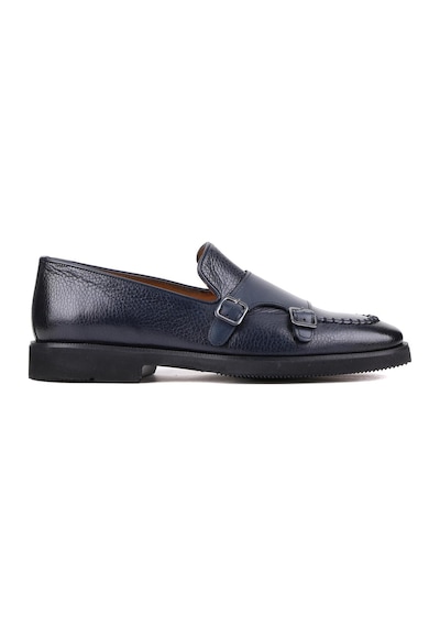 Shoetyle - Lacivert Deri Tokalı Erkek Klasik Ayakkabı 250-2750-864-lacivert