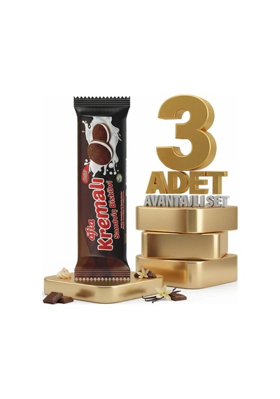 Afia Kakao Kremalı Sandviç Bisküvi 3x60 Gr