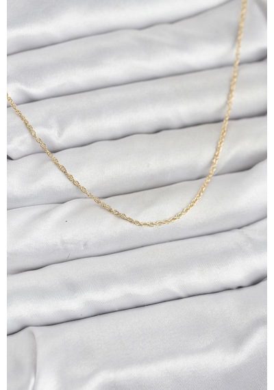 Cm 14k Gold Renk Burgu Model 60 Cm Kadın Kolye - Lisinya altın