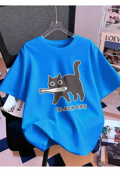 Noıssey Urban Pop Graphic Kadın Tişört Koleksiyonukod 5131 Bebe Mavi