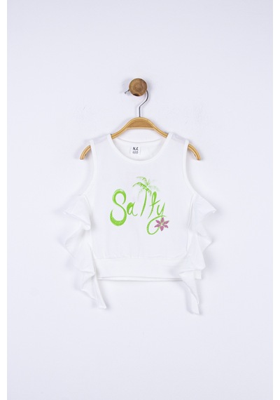 Kız Salty Bluz 9 Ay - 2 Yaş 34614 Kblz09024 Ekru - Yeşil Çok Renkli