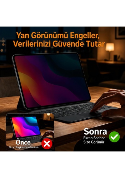 Casper Pad M10 Pro İle Uyumlu Hayalet Ekran Koruyucu 12.2 İnç Yandan Görünmeyen Anti-spy Gizlilik Privacy Koruması, 9h Nano Kırılmaz Esnek Cam, Parlama Ve Parmak İzi Önleyici