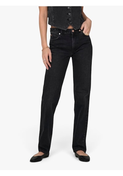 Only Onljacı Mw Straıght Bl Dnm Cro Kadın Siyah Jean - 15301779