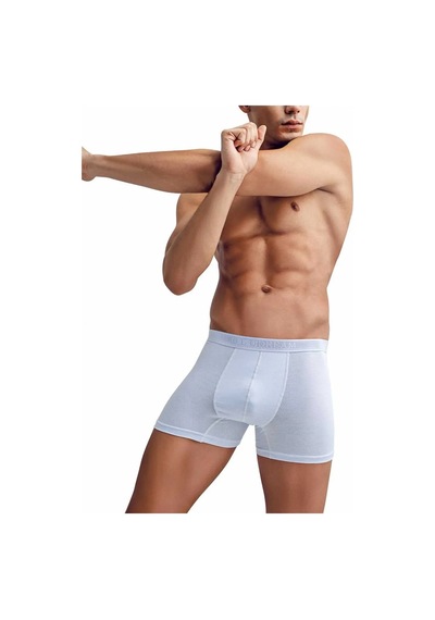 Erkek 3'lü Modal Yumuşak Dokulu Boxer 130 Beyaz