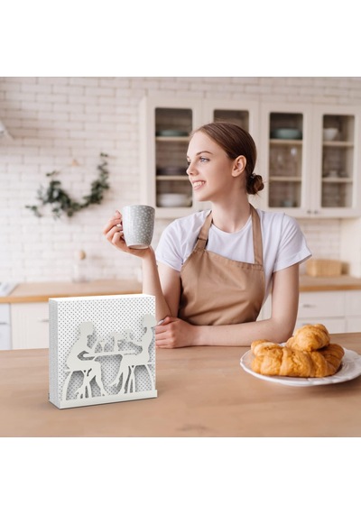 Sohbet Temalı Gümüş Metal Peçetelik Diğer