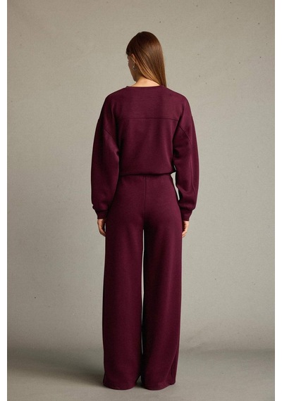 Defacto Regular Fit Normal Bel Düz Paça Modal Pantolon G2911ax25aubr115 Bordo
