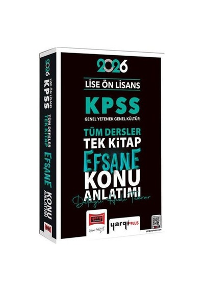 Kpss Lise Ön Lisans Gk-gy Tüm Dersler Tek Kitap Efsane Konu Anlatımı