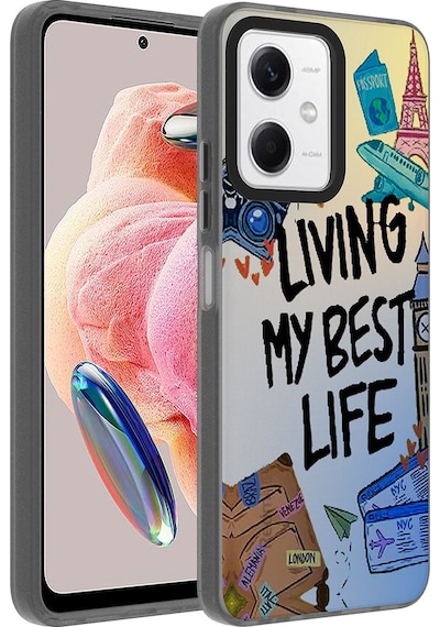 Lexroo Xiaomi Redmi Note 12 4g Kılıf Desenli Dragon Sert Kılıf - Seyahat