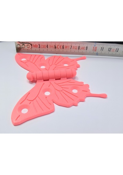 Kelebek Figürlü Menteşe Plastik Pembe