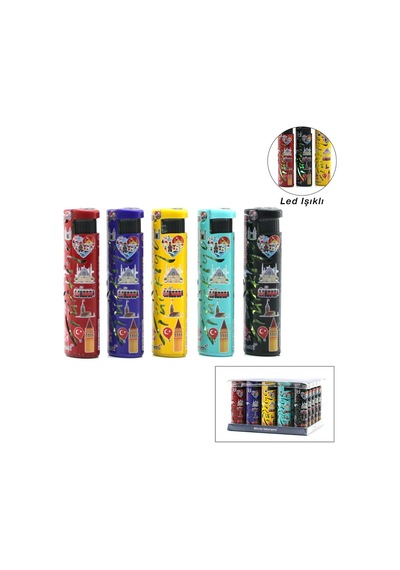 Rüzgar Çakmağı - Led Işıklı - Türkiye Temalı - Renkli