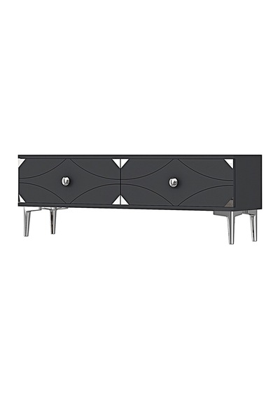 Tda1297as - Alfa120 Duvara Montaj Tv Stand, Tv Rafı, Tv Sehpası Antrasit - Sılver 120cm