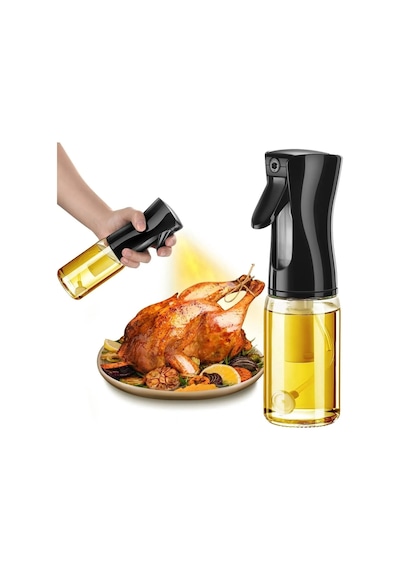 Sprey Cam Yağdanlık Zeytinyağı Ve Limonluk Çok Amaçlı 300 Ml Siyah Diğer