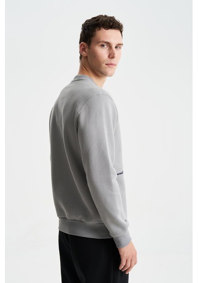 AR-MA Arma Şık Erkek Regular Fit 3 İplik Şardonlu Bisiklet Yaka Sweatshirt 001