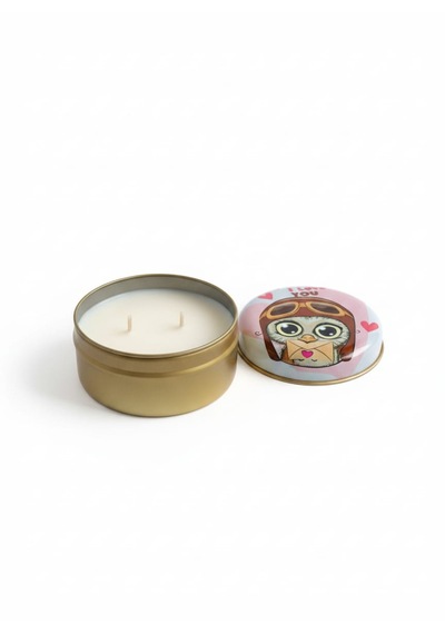 Boho Bloom Gül & Yasemin Kokulu El Yapımı Soya Mumu Happy Blaze Candle Kahverengi - Beyaz