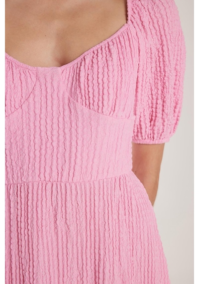 Tudors Kadın Standart Fit Normal Kesim Sırt Bağlama Detaylı U Yaka Midi Pembe Elbise-34180 Pembe Tudors Kadın Standart Fit Normal Kesim Sırt Bağlama Detaylı U Yaka Midi Pembe Elbise-34180 Pembe