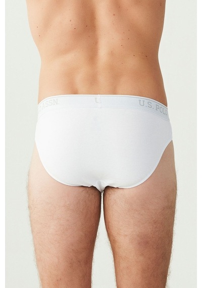 U.S. Polo Assn. Erkek Beyaz 3 Lü Slip Külot 80177 Beyaz