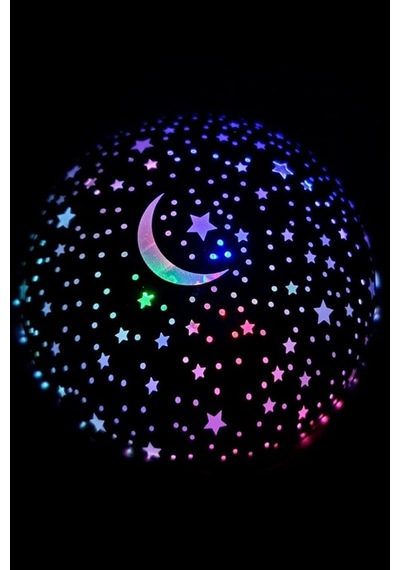 Star Master Yıldız Yansıtmalı Gece Lambası Projeksiyon Çocuk Odası Lamba Mor Çok Renkli