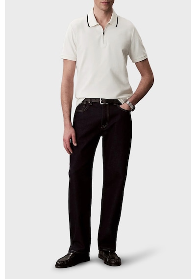 Calvin Klein Erkek Polo Lv04lf214g Yas Krem