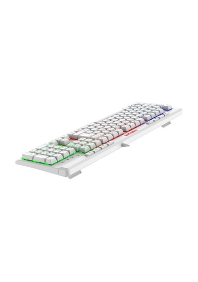 Membran Switch Rainbow Led Işıklı Türkçe Q Gaming Oyuncu Klavyesi Beyaz Renk Klavye