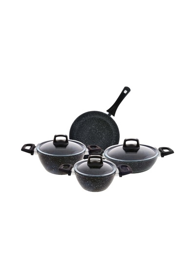 Emsan Oasis-S Blue Star 7 Parça Granit Tencere Set