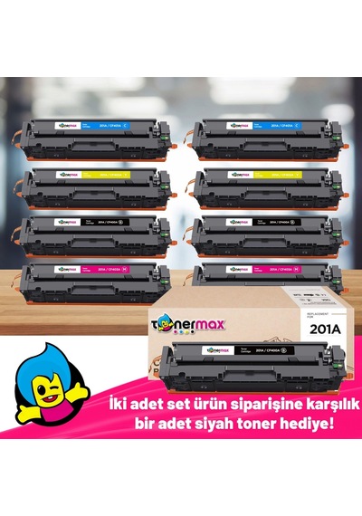 Hp 201a Cf400a Uyumlu Toner 2'li Paket + 1 Siyah