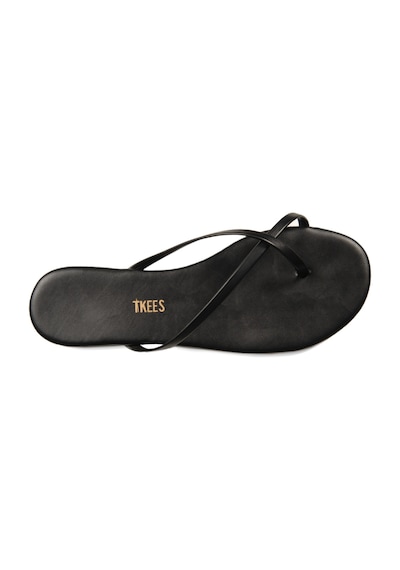 Tkees Flip Flop Terlik Parmak Arası Terlik Siyah Siyah Mat