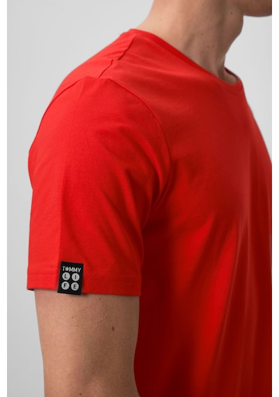 Tommy Life Tommy Lıfe Erkek Kırmızı Basic Kısa Kol Standart Kalıp O Yaka T-shirt 87911 T10er-87911 001
