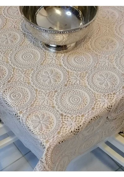 Pvc Muşamba Desenli Silinebilir Masa Örtüsü 11lace008 Renkli