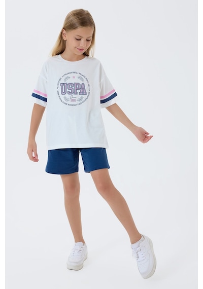 U.s. Polo Assn. Kız Çocuk Beyaz Şort Takım Beyaz