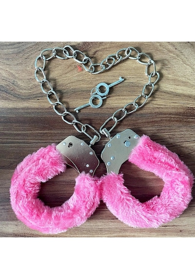 Hediye Tozu Peluş Fantazi Metal Kelepçe Pembe