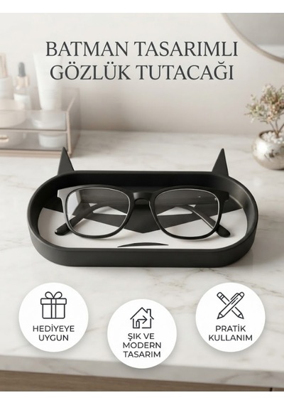 Batman Tasarımlı Gözlük Tutucu Ve Çok Amaçlı Organizer