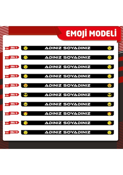 Emoji Plakalık, 2 Adet Premium Uv Baskı, Plakalıkhane