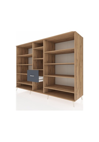 Kronos Dolap 11 Raflı 3 Çekmeceli 220x59x163 Çam-çam/antrasit Atlas Çam/antrasıt - Atlas Çam Kronos Dolap 11 Raflı 3 Çekmeceli 220x59x163 Çam-çam/antrasit Atlas Çam/antrasıt - Atlas Çam