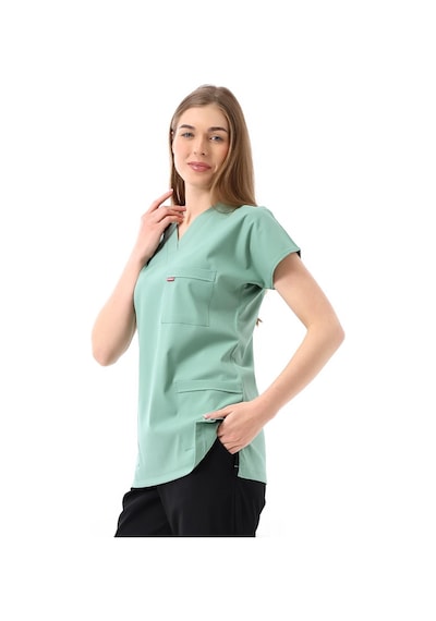 Bflex Unisex Likralı Yarasa Kol Tek Üst - 6428 Çağla Yeşili-12120 6428 Çağla Yeşili
