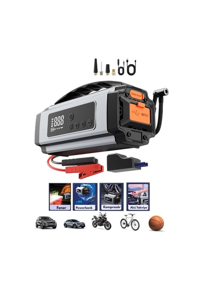 Yage Yg-898 Çok Fonksiyonlu Taşınabilir Oto Takviye Seti 120w - Dijital Ekranlı