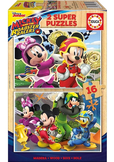 Educa Puzzle 2X16 Parça Mickey And The Roadster Racers 17622