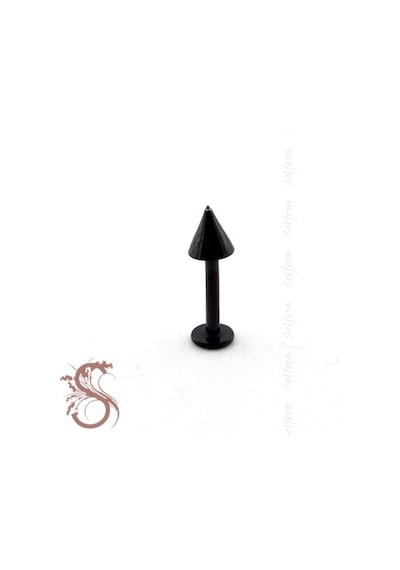 Sivri Uçlu Vücut Piercing 13 Mm Siyah Renk Çene P342 Siyah
