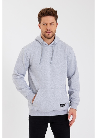 MMetalic Kanguru Cepli Kapüşonlu İçi Pamuklu Erkek Sweatshirt
