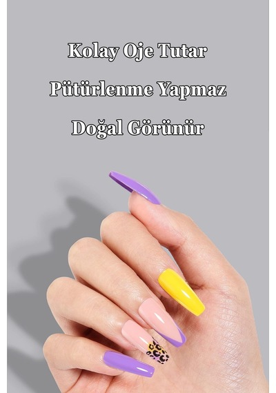 500 Adet Yeni Nesil Jel Destekli Küt Şekil Orta Uzun Takma Tırnak Seti Orta Küt