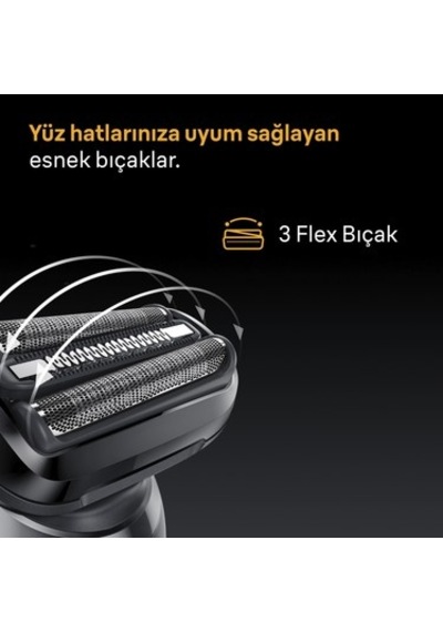 Braun 54b Tıraş Makinesi Yedek Başlığı Series 5 İçin Siyah Renk Kolay Temizlik Ve Uzun