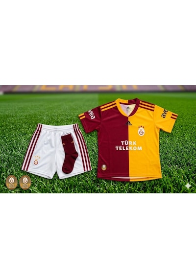 Galatasaray Çocuklar İçin Profesyonel Futbol Forması Sarı - Kırmızı