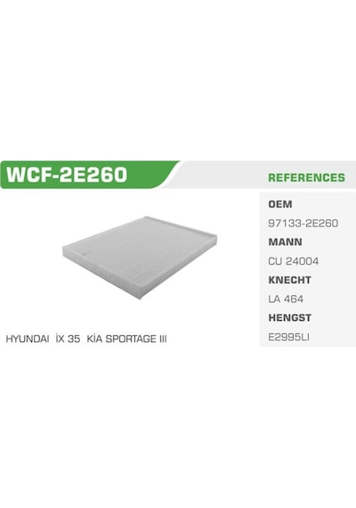 WINKEL WCF-2E-260 Polen Filtresi Accent Blue 11- Tucson