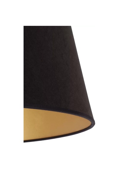 Levaillant Siyah-gold Konik Abajur Şapka Zarif Ve Sıcak Işık Etkisi, Üst 35 Cm/alt 40 Cm Çap Diğer