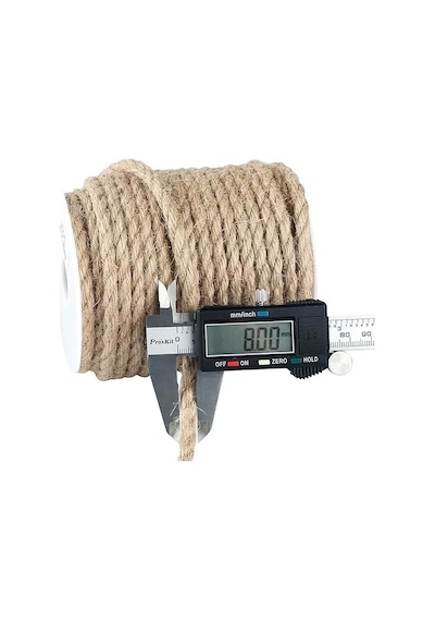 Jütburada Jüt Halat 8 Mm 20 Metre Hasır Dekor Süsleme İp
