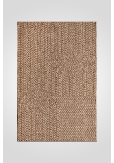 Sierra Halı Jüt Hasır Görünümlü Modern Kilim Ve Yolluk, İnce Bukle Dokuma Bej - Naturel